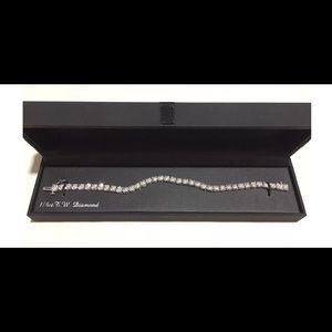1/4 Ct Diamond Sterling Silver Bracelet
